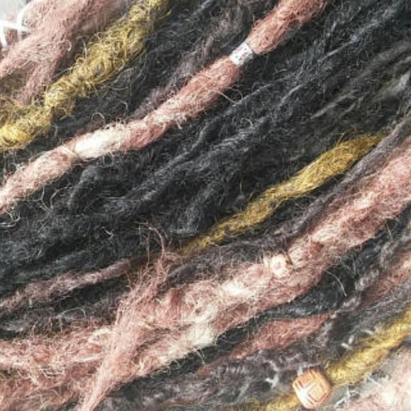 natural knotty double ended brown black dreadlock